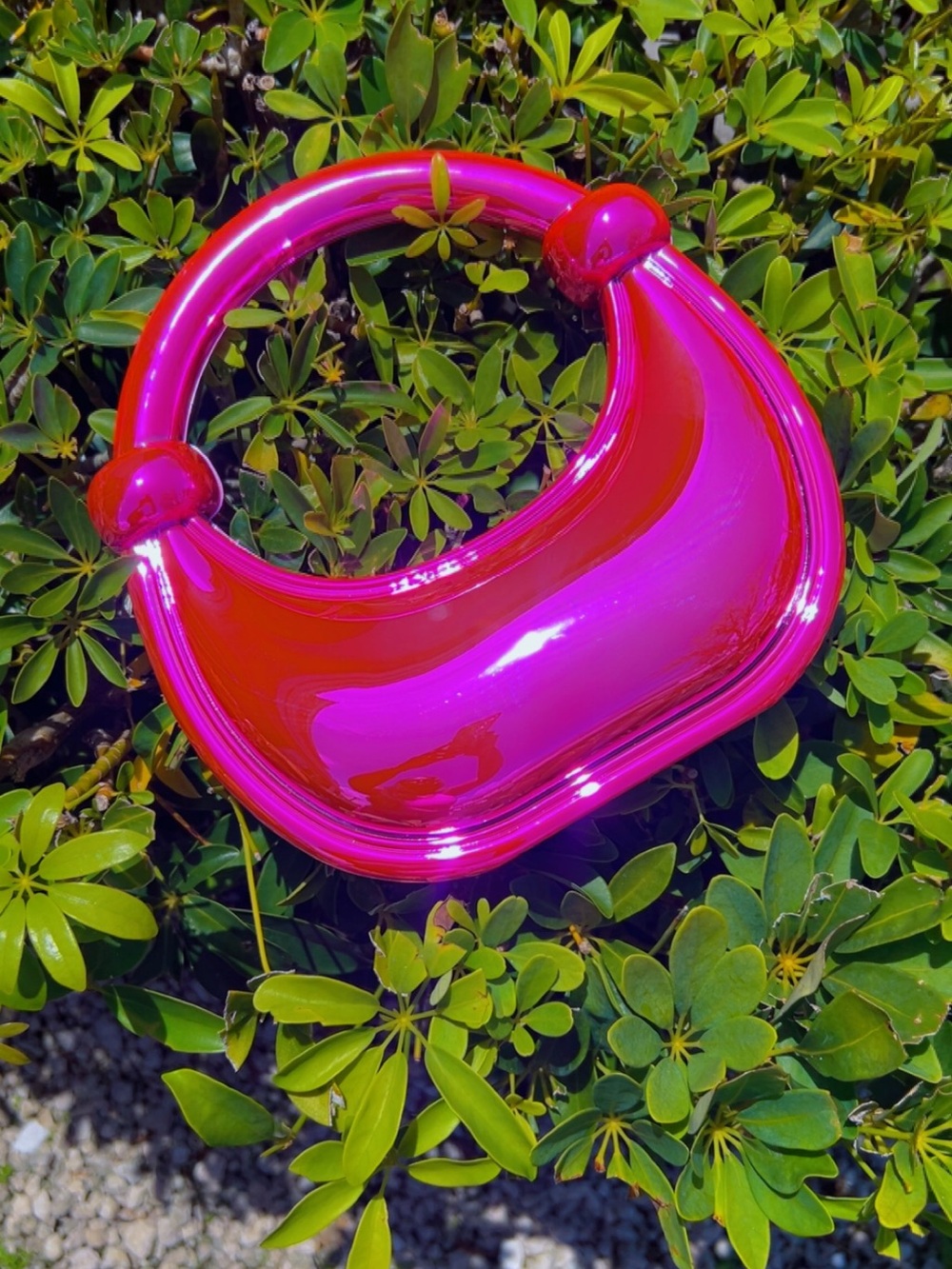 Hot Pink Metallic Crescent Hand 💞